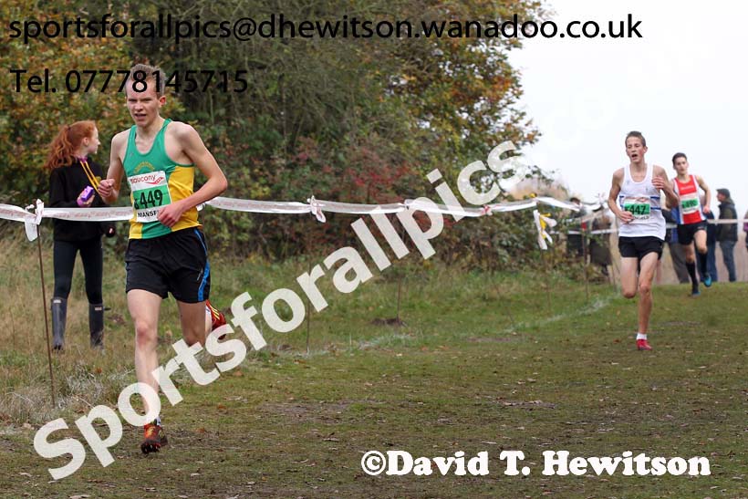 Men under-17s, National Cross Country Relays, Berry Park, Mansfield. Photo: David T. Hewitson/Sports for All Pics